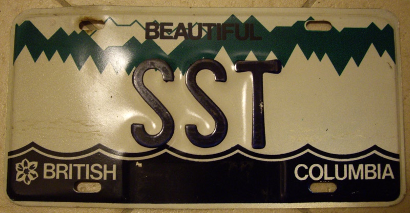 SST licence plate.